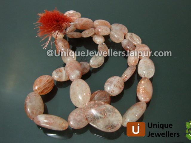 Sunstone Plain Nugget Beads