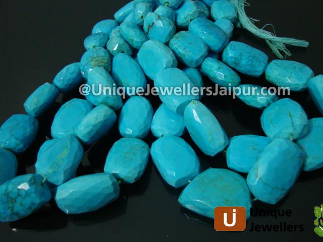 Turquise Faceted Nugget Beads