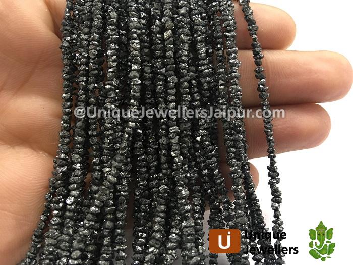 Black Diamond Rough Uncut Chips Beads