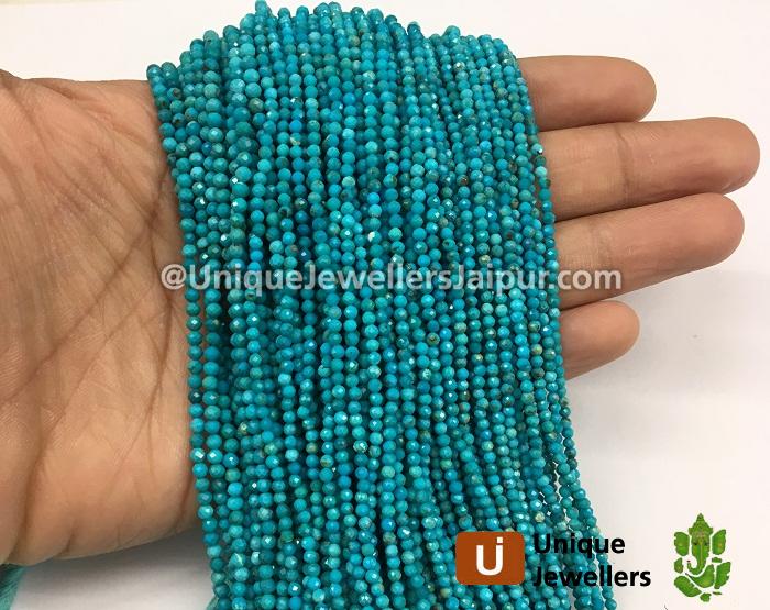 Sleeping Beauty Turquoise Micro Cut Roundelle Beads