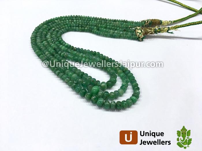 Mint Emerald Smooth Roundelle Beads