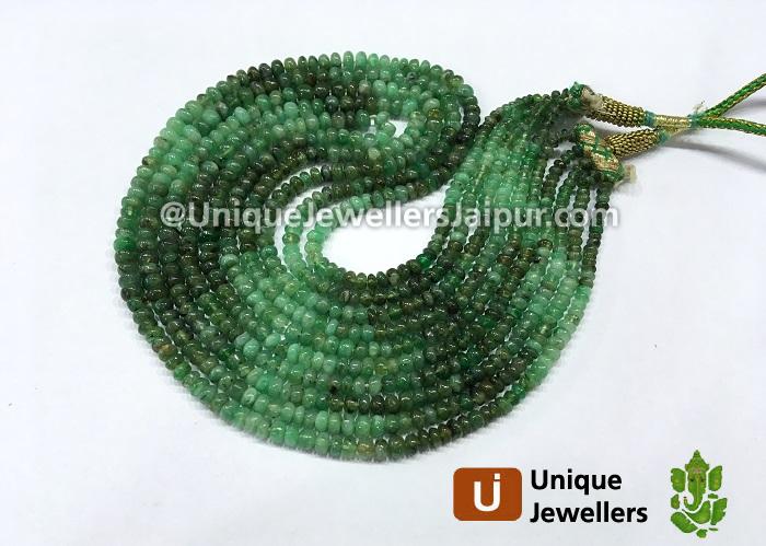 Emerald Shaded Smooth Roundelle Beads