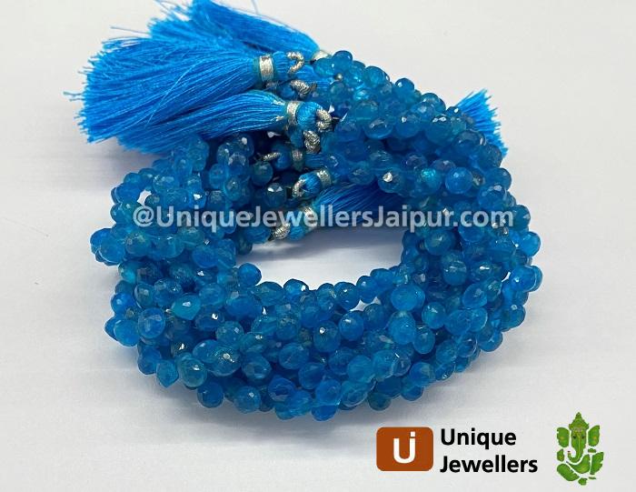 Neon Apatite Faceted Onion Beads