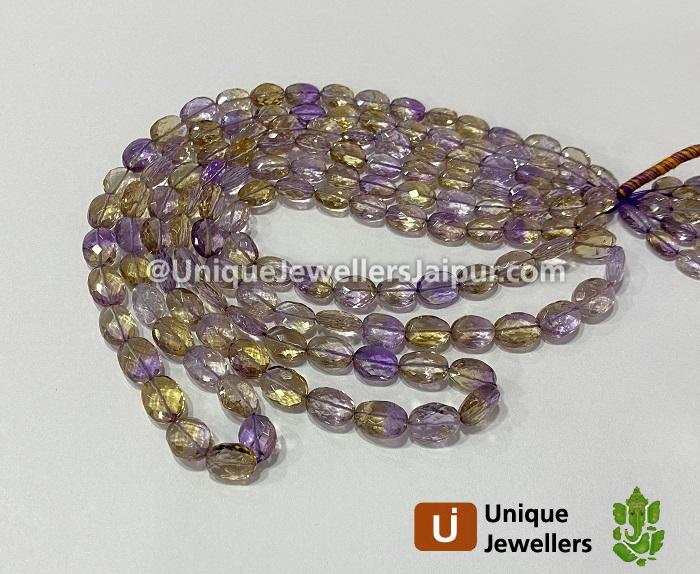 Ametrine Faceted Oval Beads