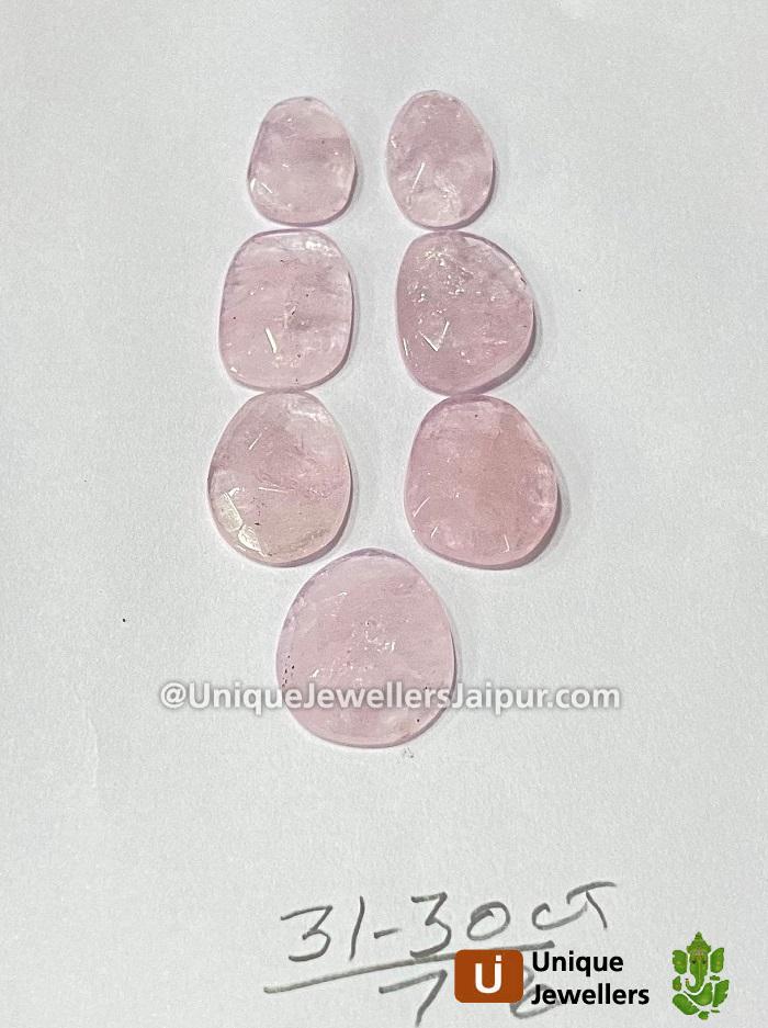 Pink Morganite Rose Cut Slices