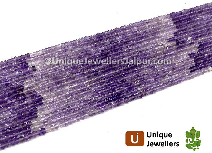 Amethyst Shaded Faceted Roundelle Beads