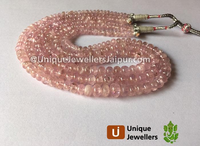 Beautiful Morganite Smooth Roundelle Beads