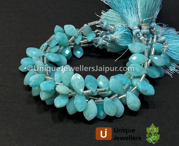 Amazonite Faceted Dolphin Pear Beads