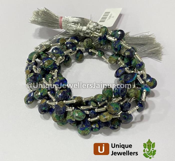 Buy Azurite Bracelet Natural Crystal Stone 6 mm Bead Bracelet Round Shape  for Reiki Healing and Crystal Healing Stone (Color : Green & Blue) |  Globally