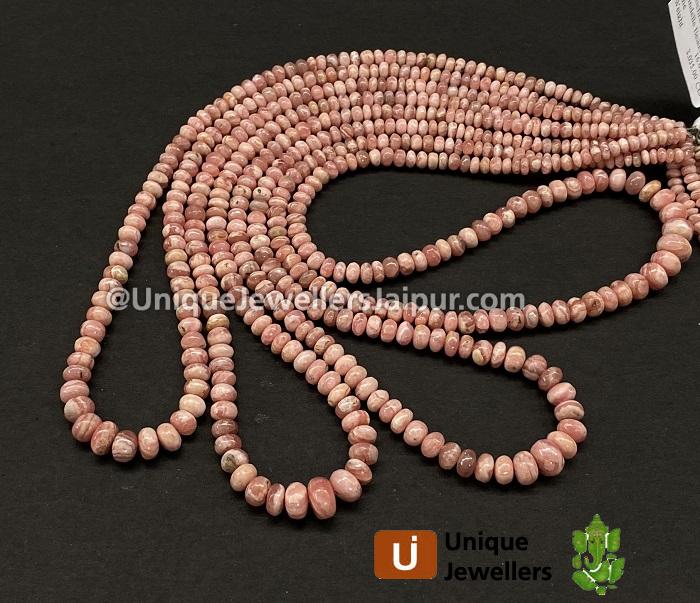 Rhodochrosite Smooth Roundelle Beads
