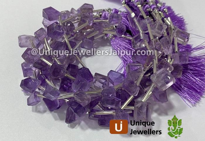 Amethyst Shaded Faceted Fancy Nugget Beads