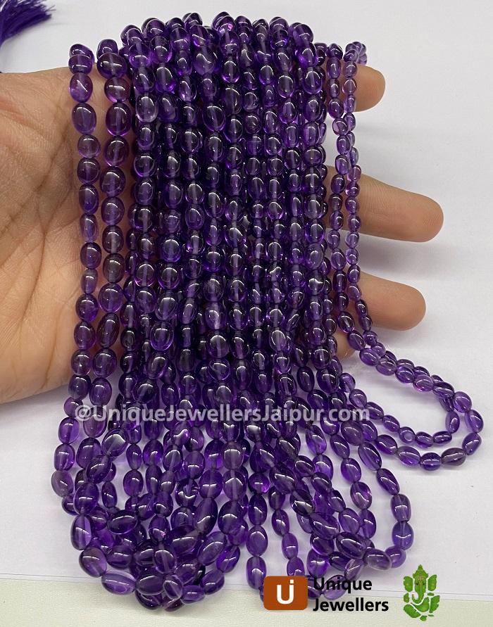 Amethyst Smooth Oval Beads