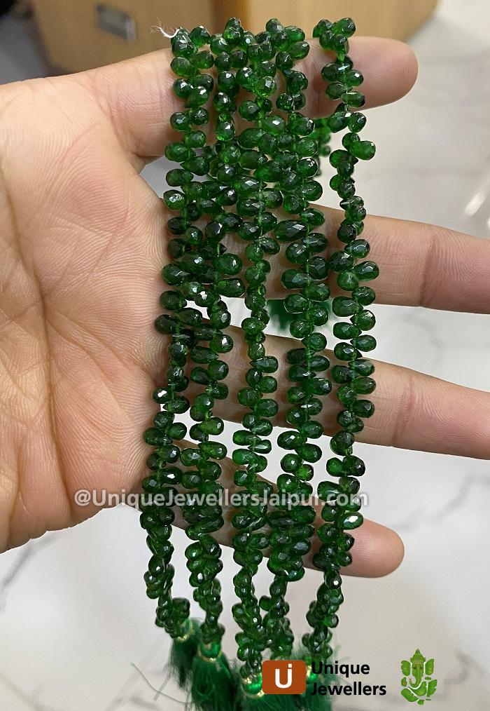 Tsavorite Faceted Drop Beads