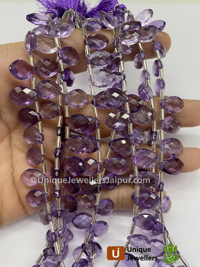 Amethyst Faceted Dolphin Pear Beads